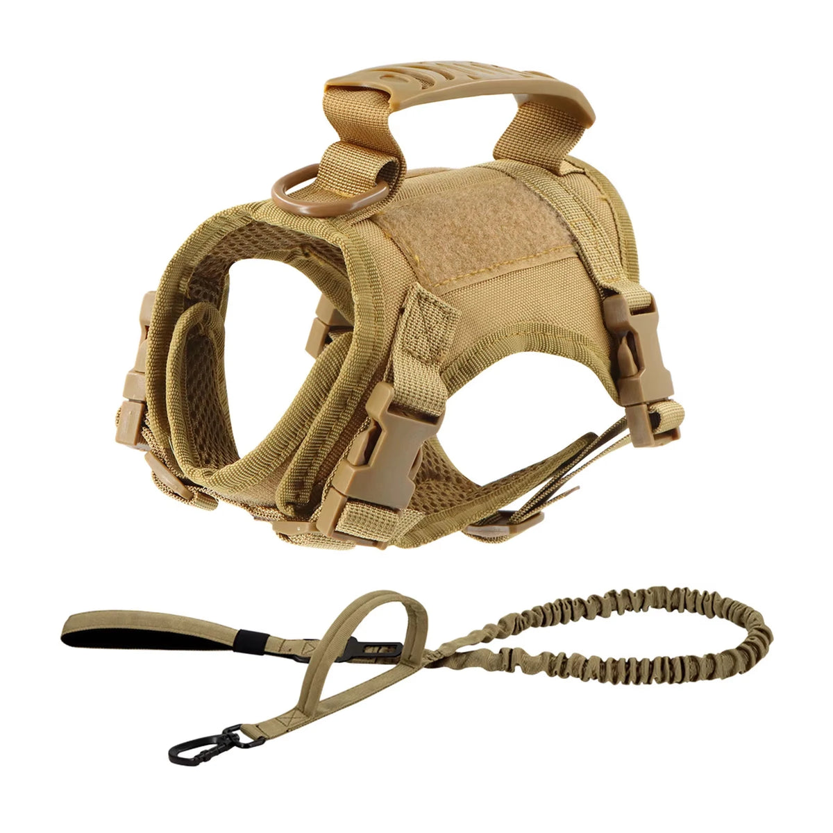 Adjustable PETRAVEL Tactical Dog Harness With Leash Set