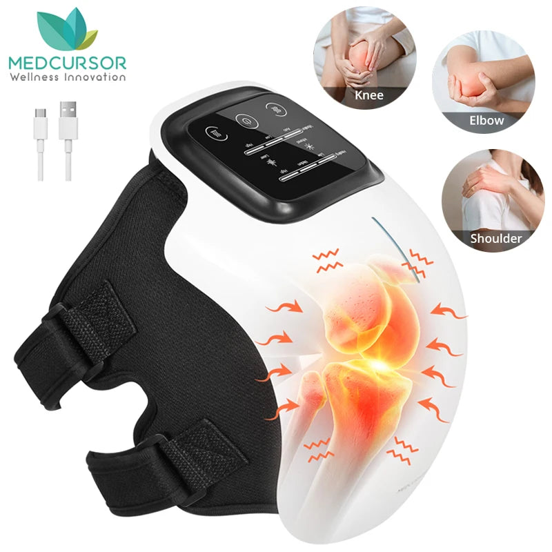 Medcursor Wireless Heated Knee Massager With Vibration Therapy