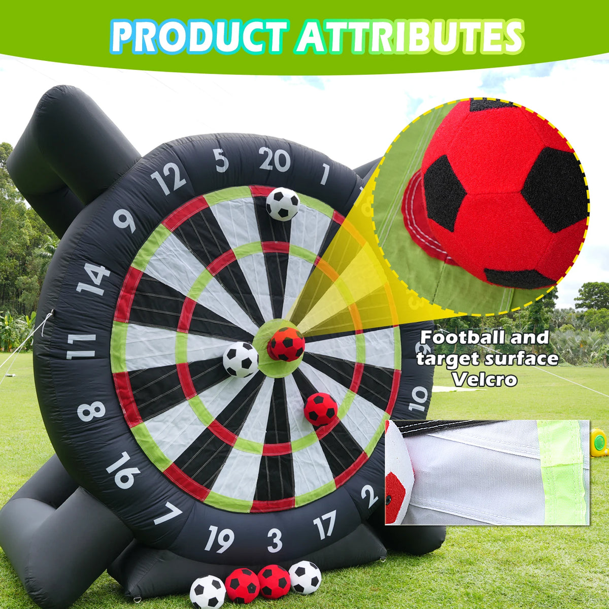 King Inflatable Soccer Dart Board With Blower And 8 Balls