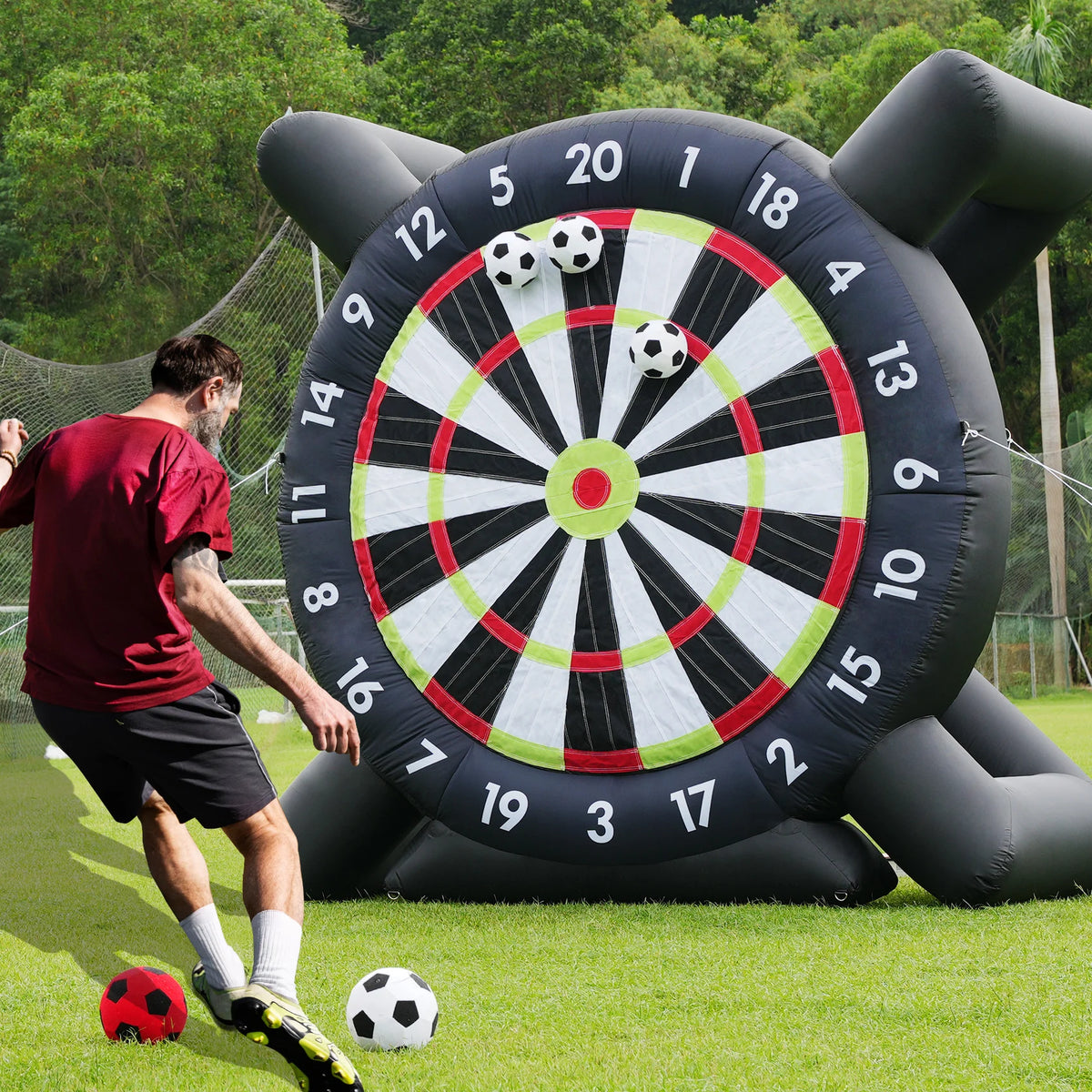 King Inflatable Soccer Dart Board With Blower And 8 Balls