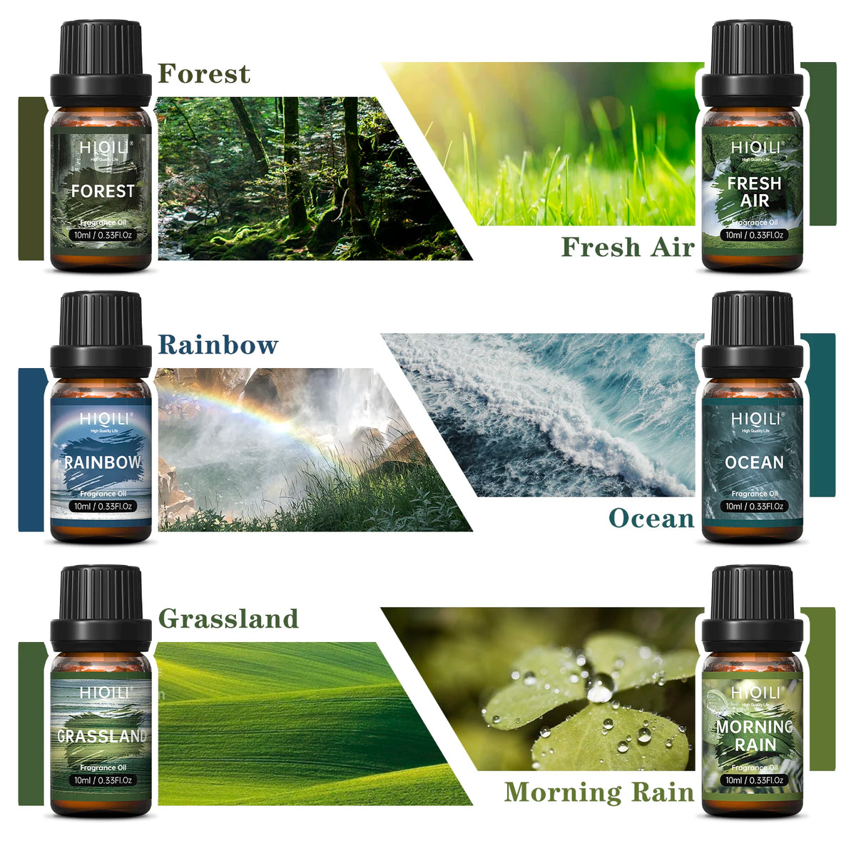 HIQILI Premium Fragrance Oil Set For Aromatherapy And Home Use