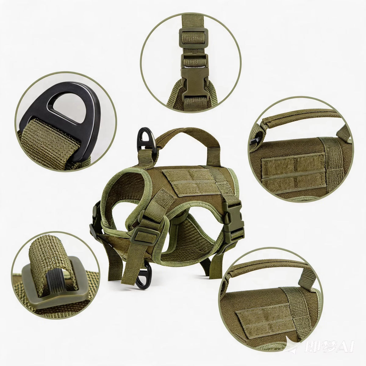 Petavel Tactical Cat Harness Vest With Handle And Leash Set