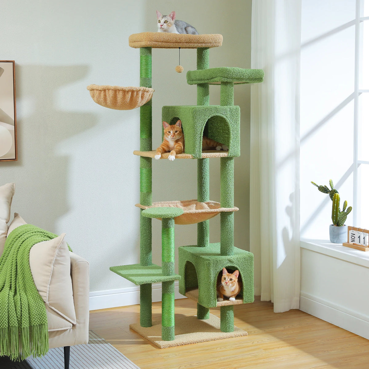 PAWZ Road Cat Tower With Hammock And Scratching Posts