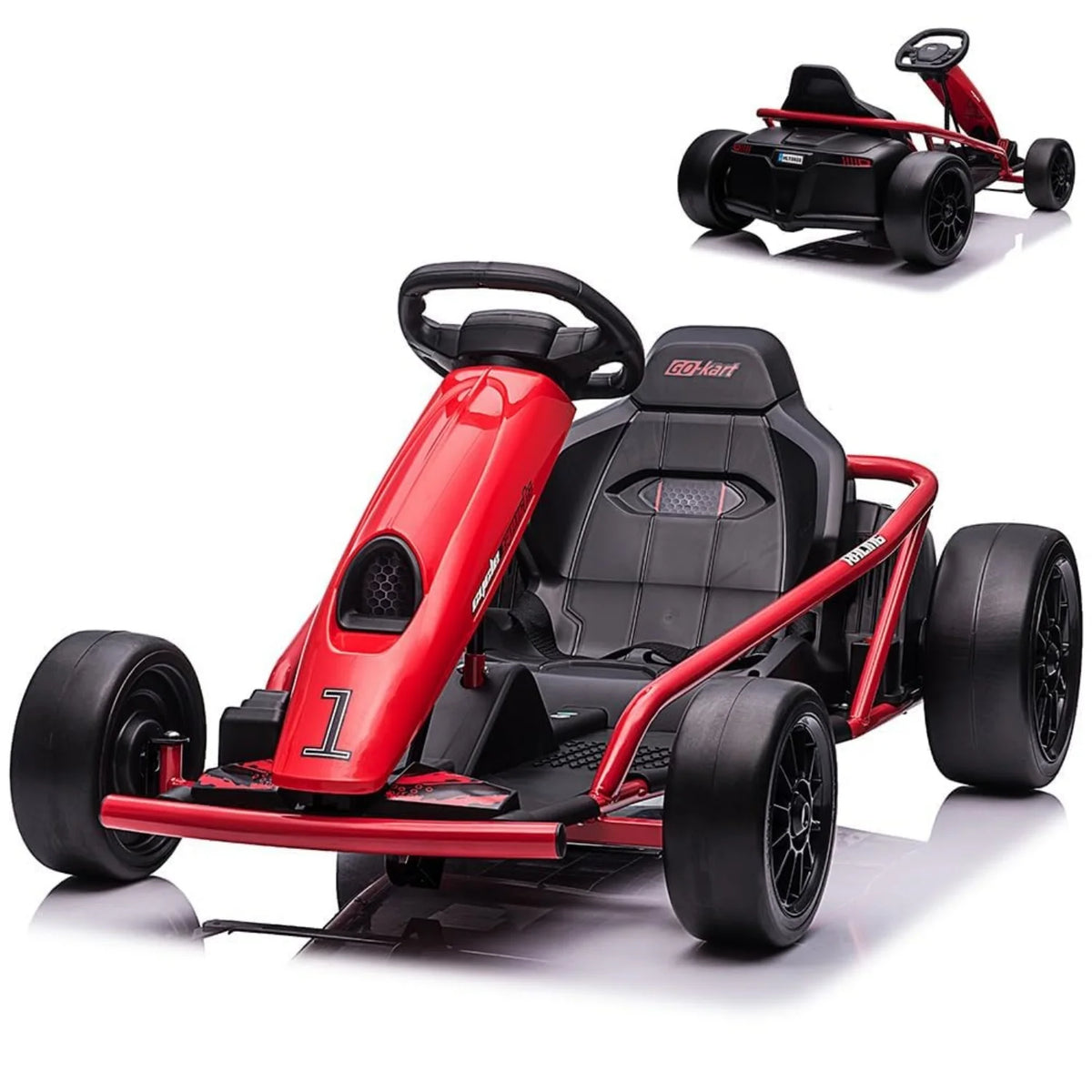 HiMiss 24V Electric Ride On Go Kart Kids Racing Toy