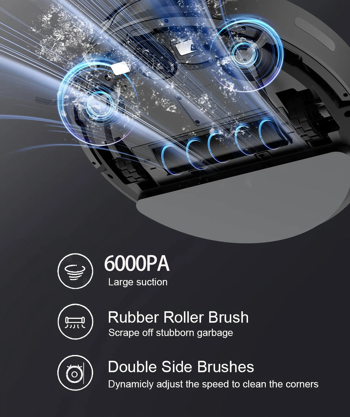 BOAIMORE Smart Mapping Robot Vacuum Cleaner With Mop