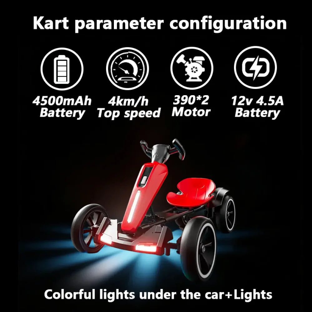Jueshuai Kids Electric Foldable Go Kart With Adjustable Seat