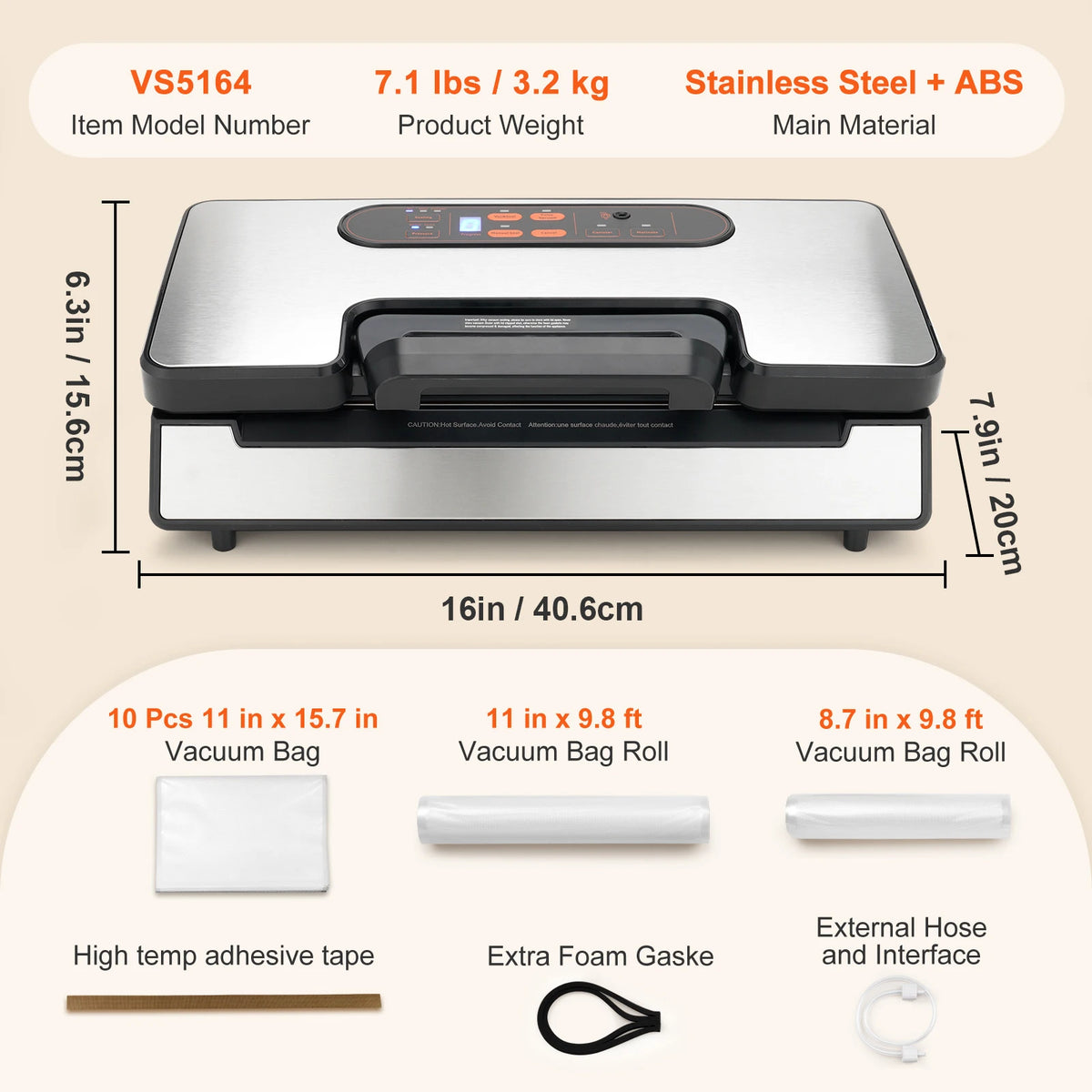 SucceBuy Automatic Food Vacuum Sealer Machine for Kitchen Storage