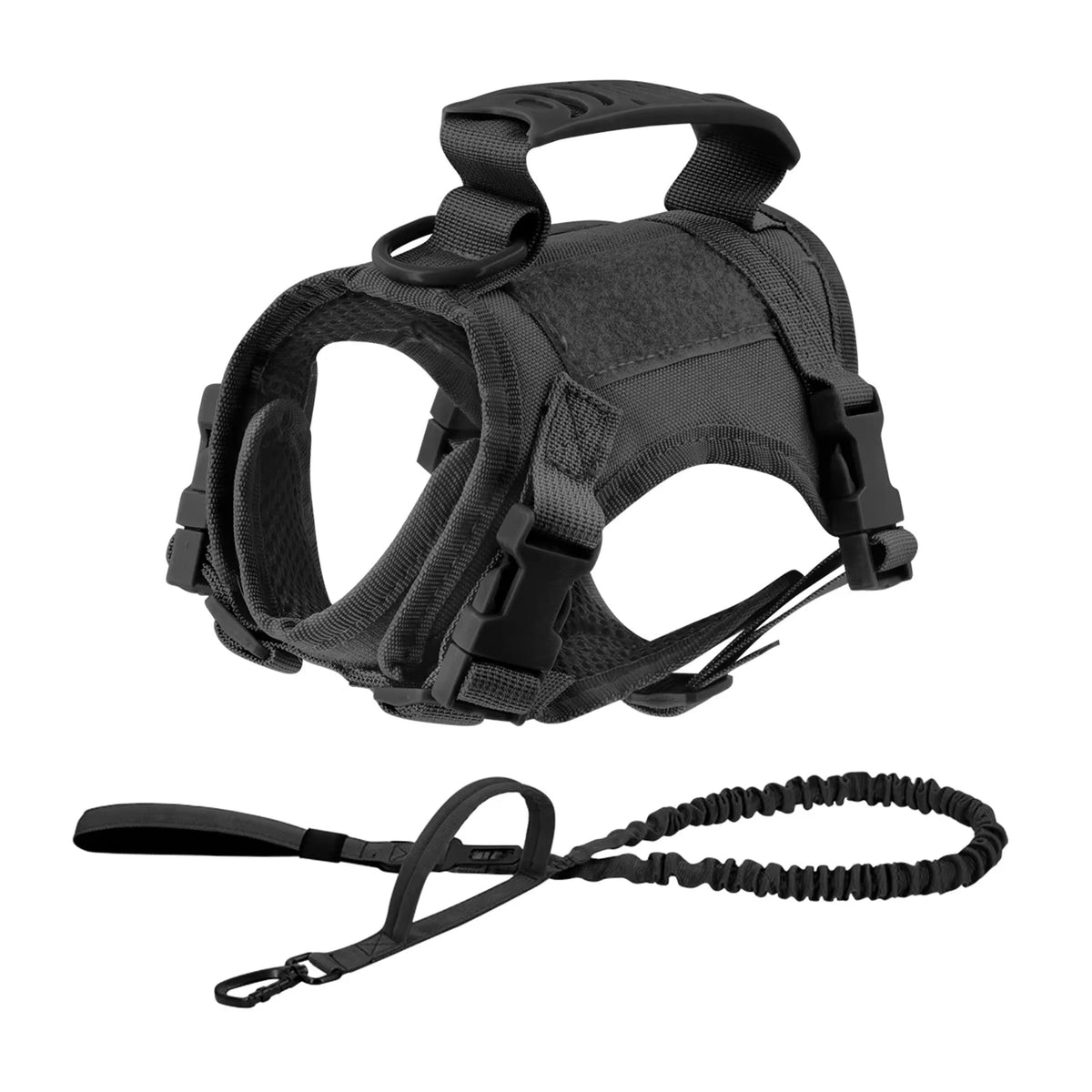 Adjustable PETRAVEL Tactical Dog Harness With Leash Set