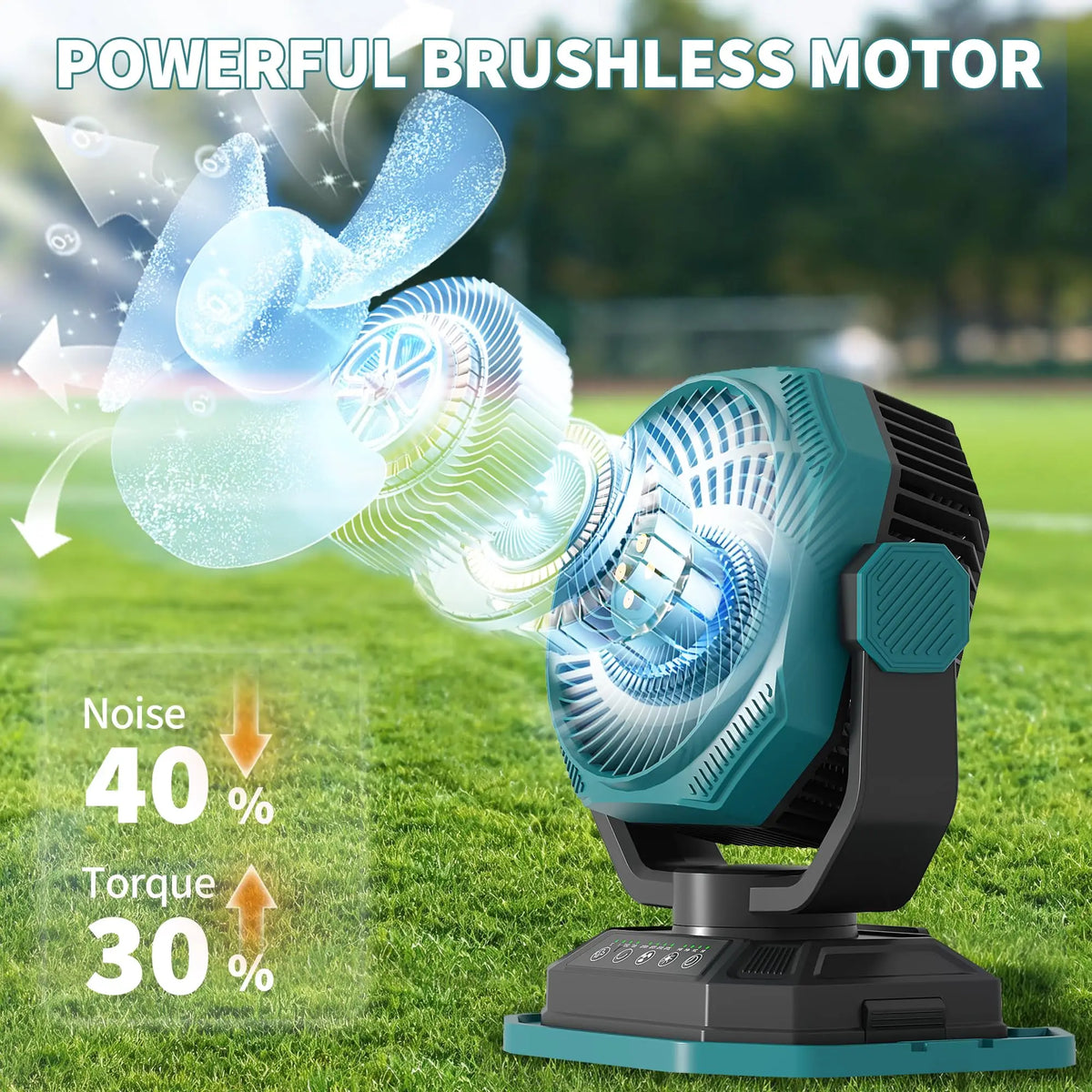 HiMISS Portable Misting Bucket Fan With Remote Oscillating Wheels