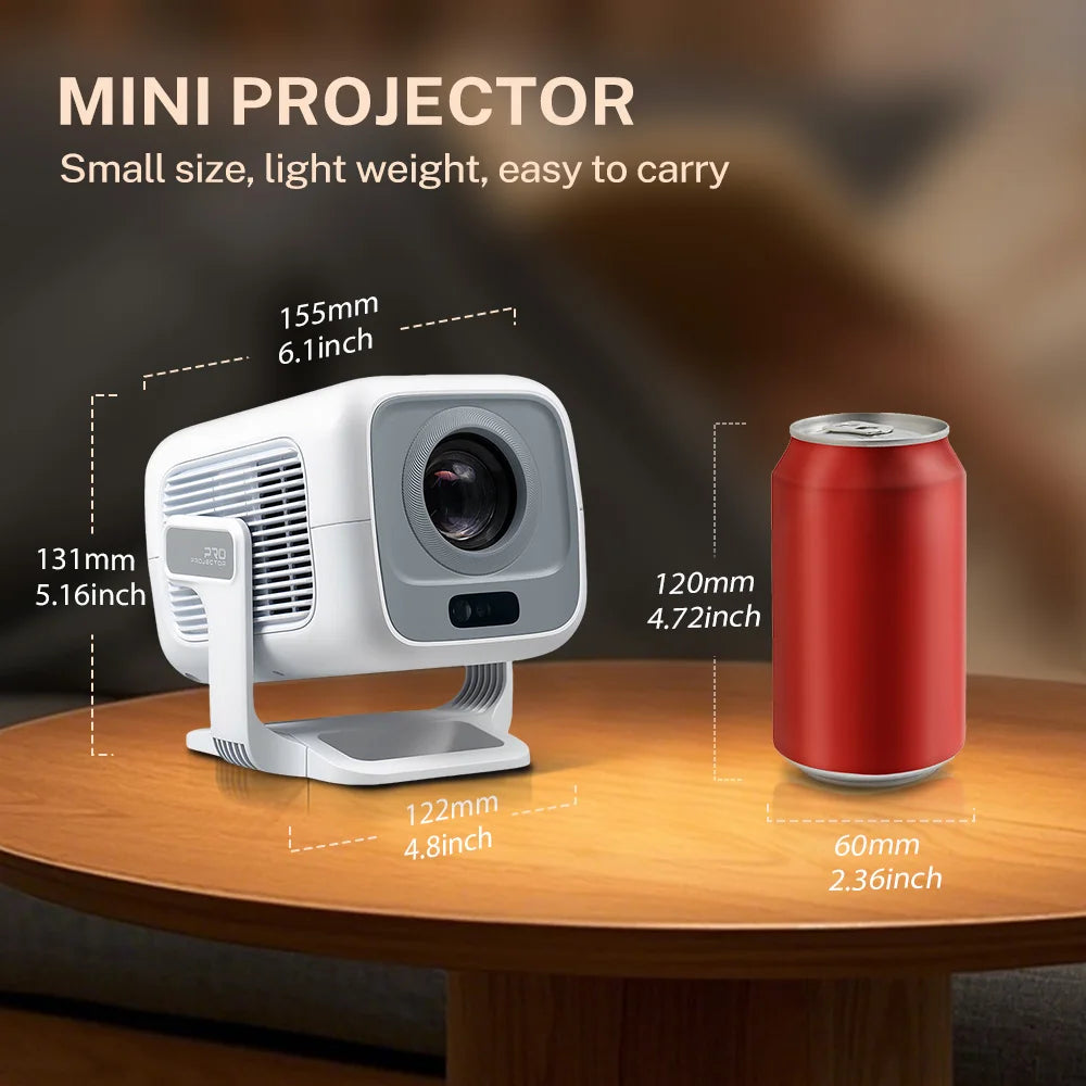 LynCast Auto Focus Projector Native 1080P Android 14 Portable Cinema