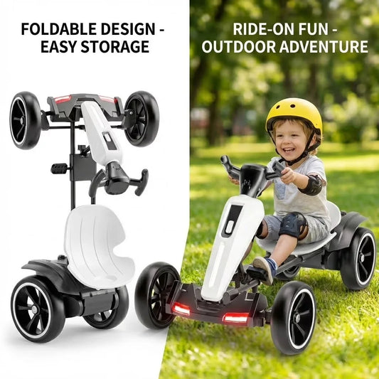 Jueshuai Kids Electric Foldable Go Kart With Adjustable Seat