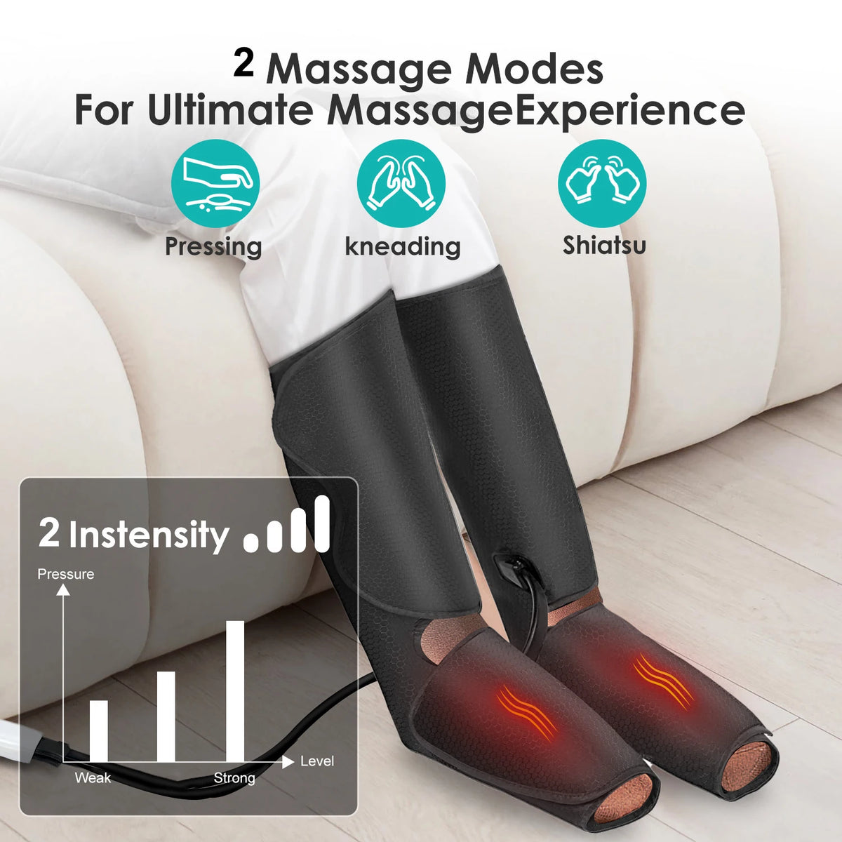 Sejoy Leg Air Compression Massager For Heated Foot And Calf