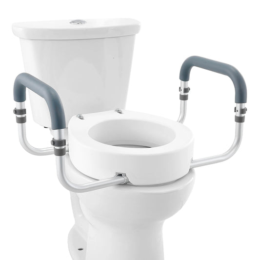 SucceBuy Heavy Duty Raised Toilet Seat For Enhanced Daily Comfort