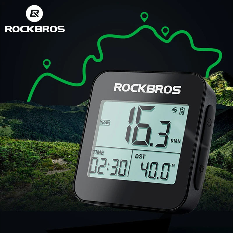 Rockbros Bike Computer GPS Speedometer IPX6 Waterproof Odometer