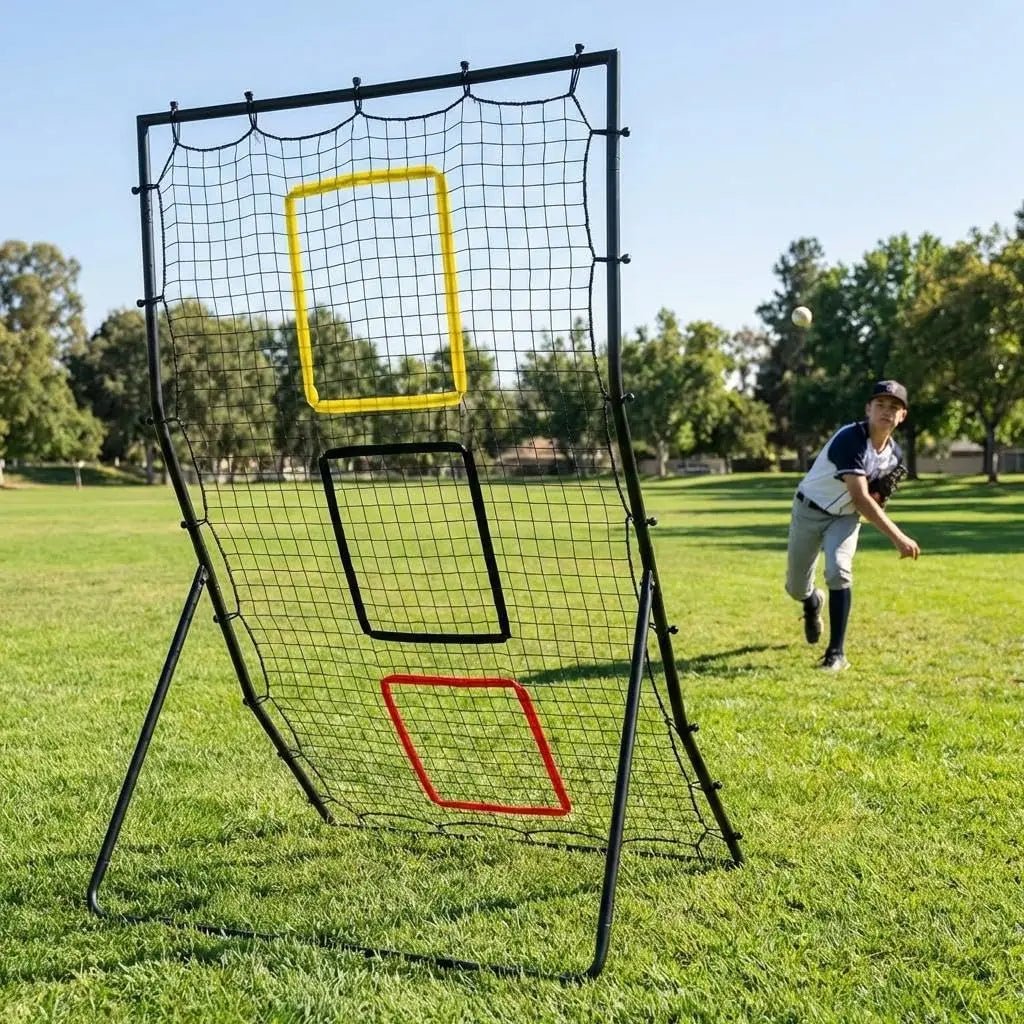 HiMiss Softball Back Net Rebounder For Pitching And Fielding Practice