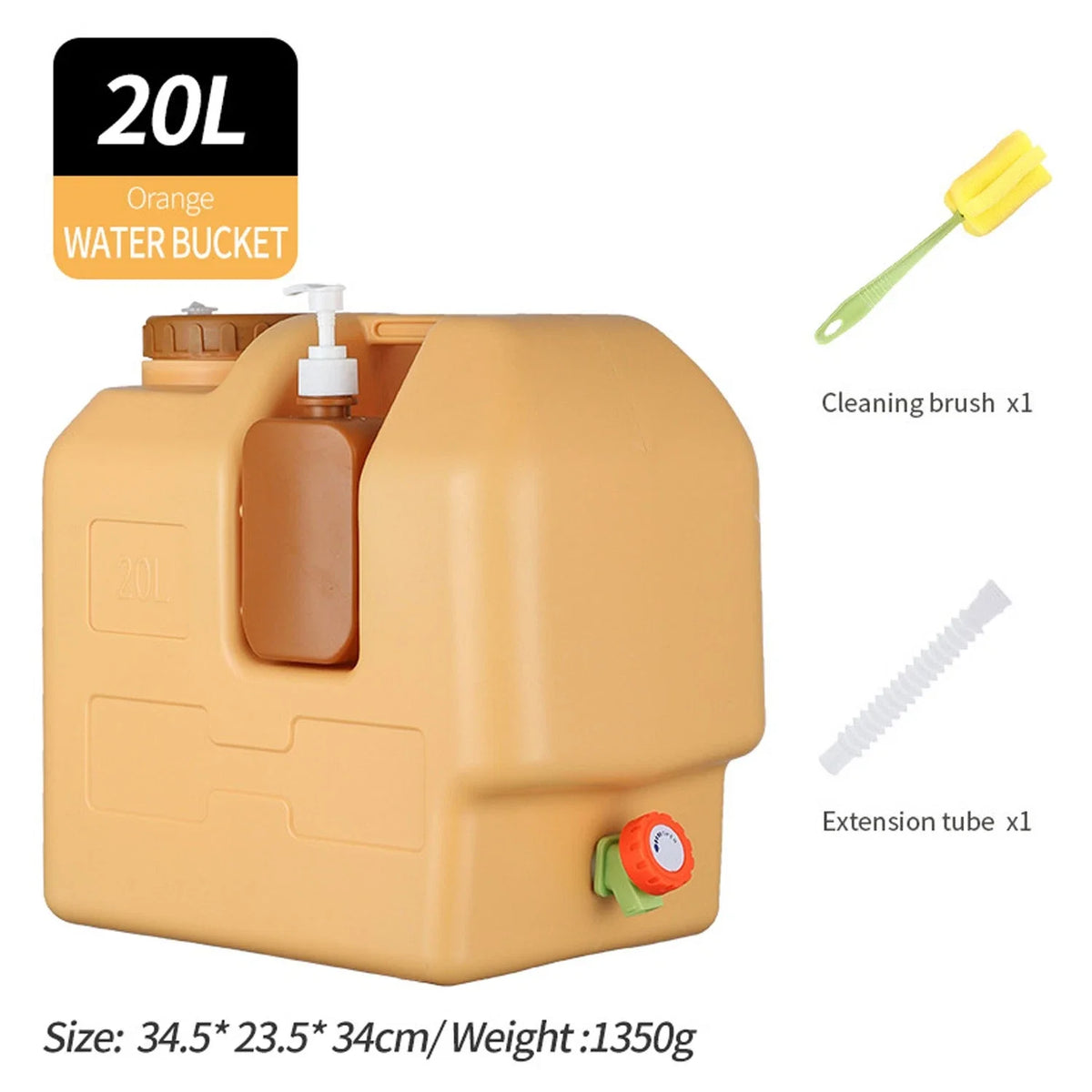 Portable Emergency Water Container With Spigot For Outdoor Adventures