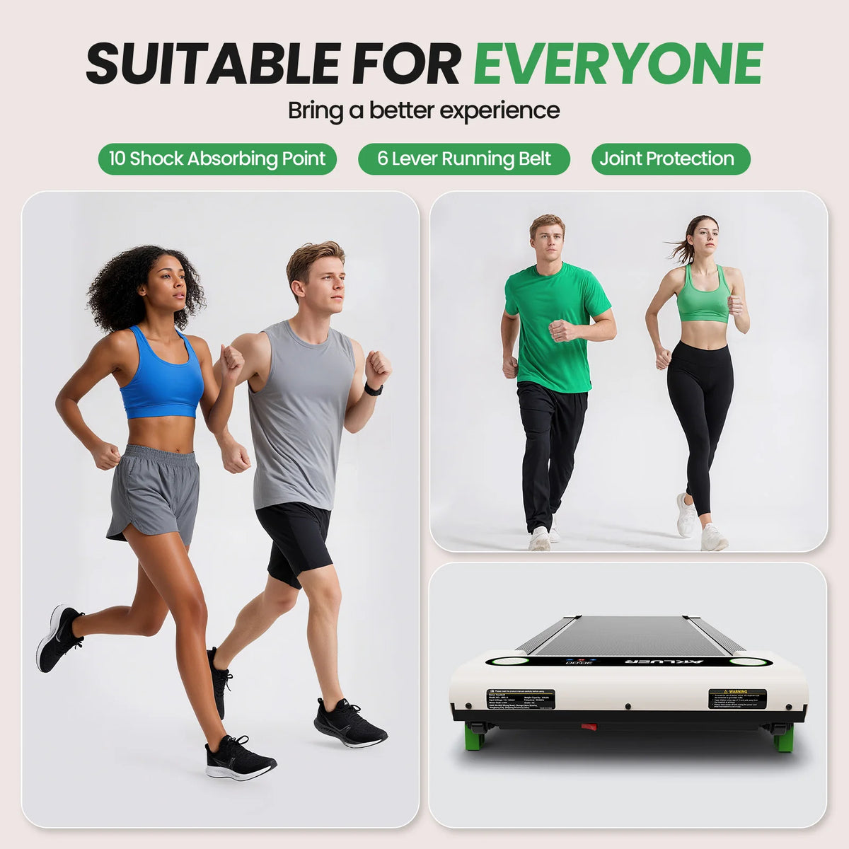 Akluer Walking Pad Treadmill With Adjustable Incline And Remote Control