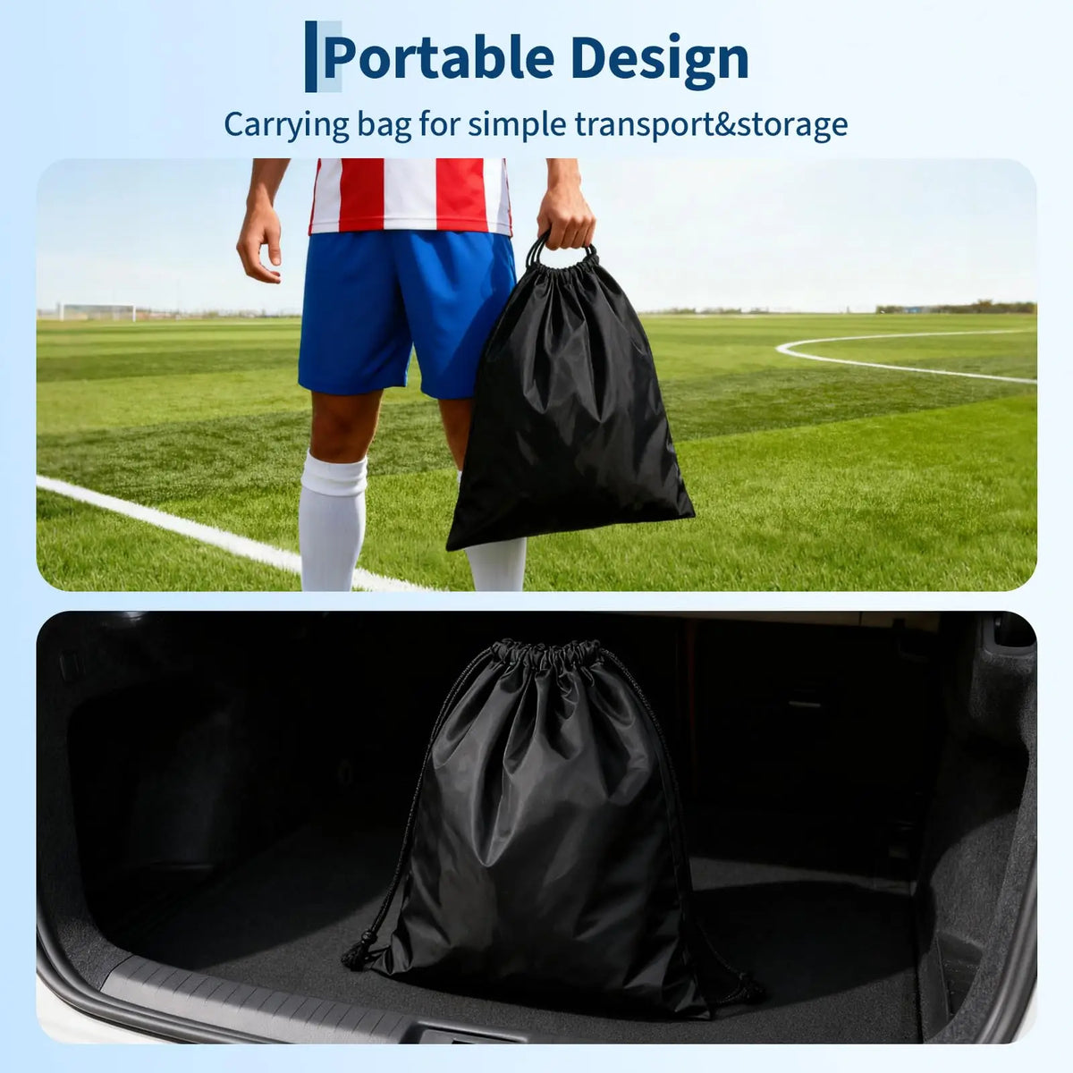 HiMiss Pop Up Soccer Goal Set With Training Accessories Kit
