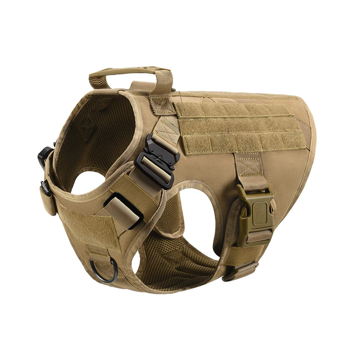 Petravel Tactical Dog Harness With Molle Pouches And Quick Release