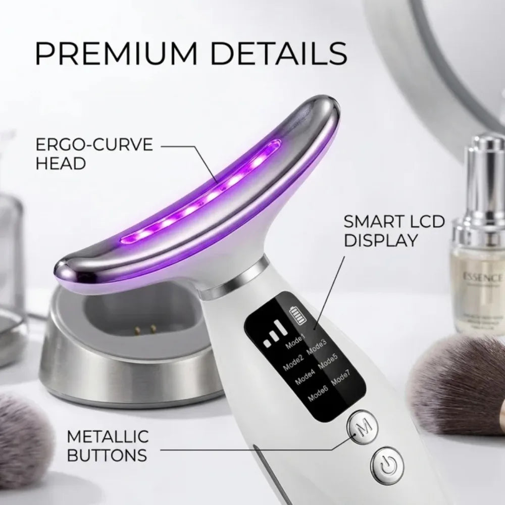 Hailicare Led Neck Face Massager With Heating And Vibration Therapy