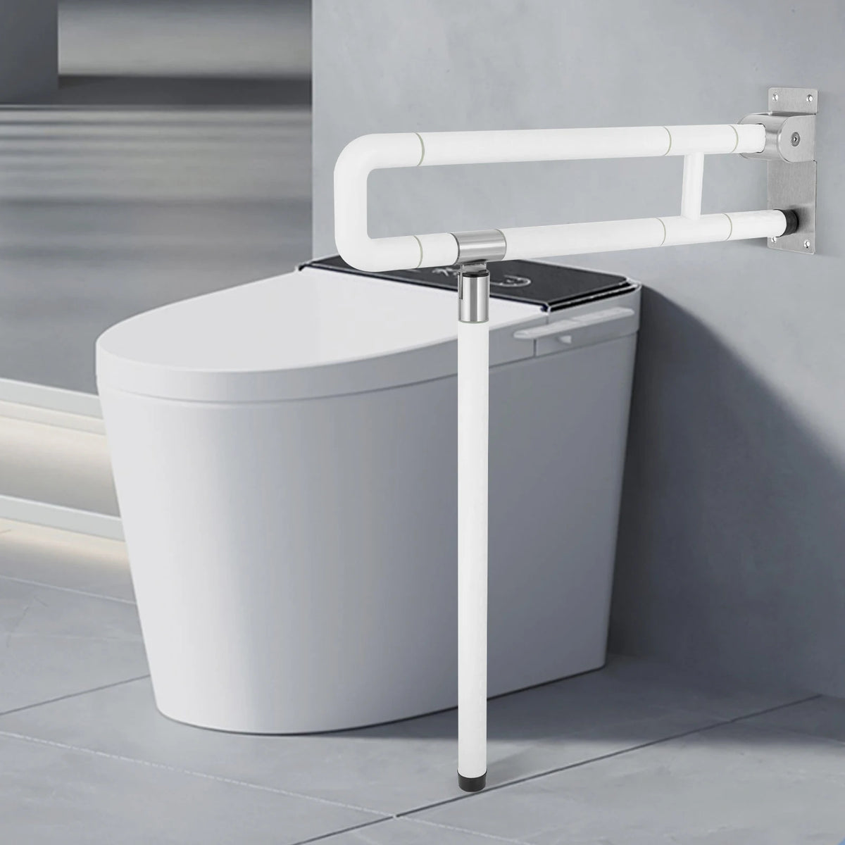 Premium Foldable Toilet Grab Bar With Secure Bathroom Support