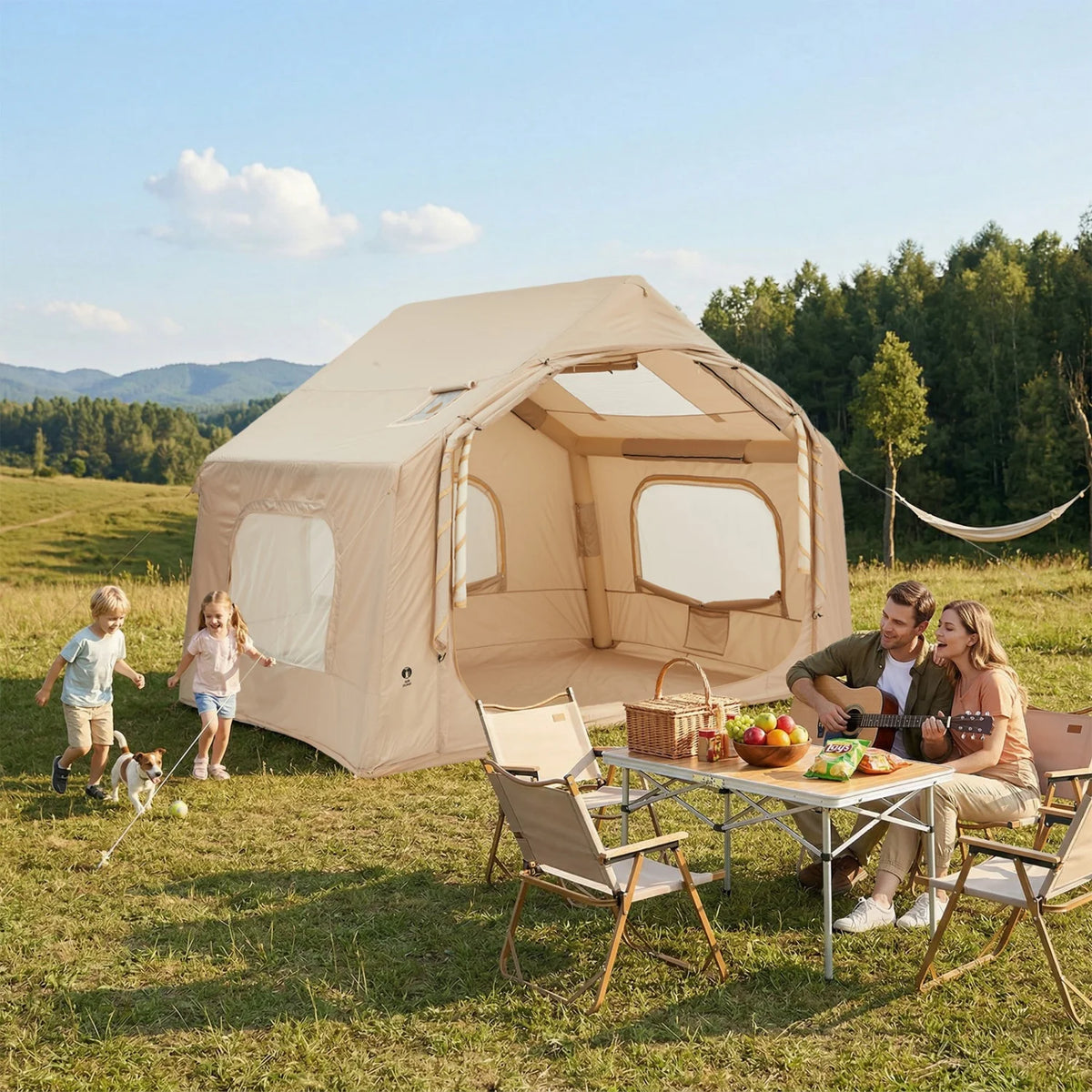 HiMISS Inflatable Camping Tent Outdoor Family Weather Resistant Shelter