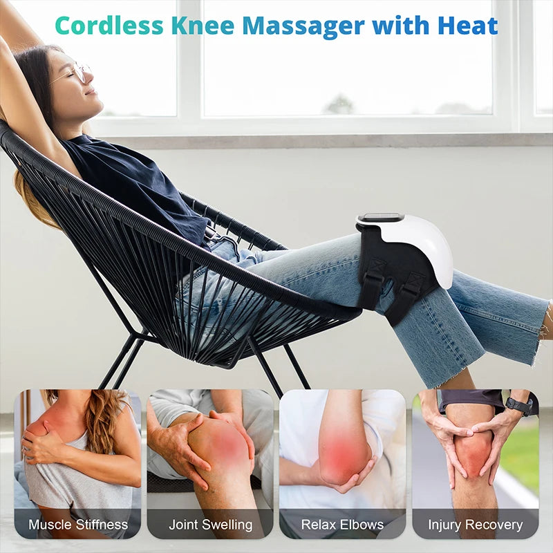 Medcursor Wireless Heated Knee Massager With Vibration Massage Therapy