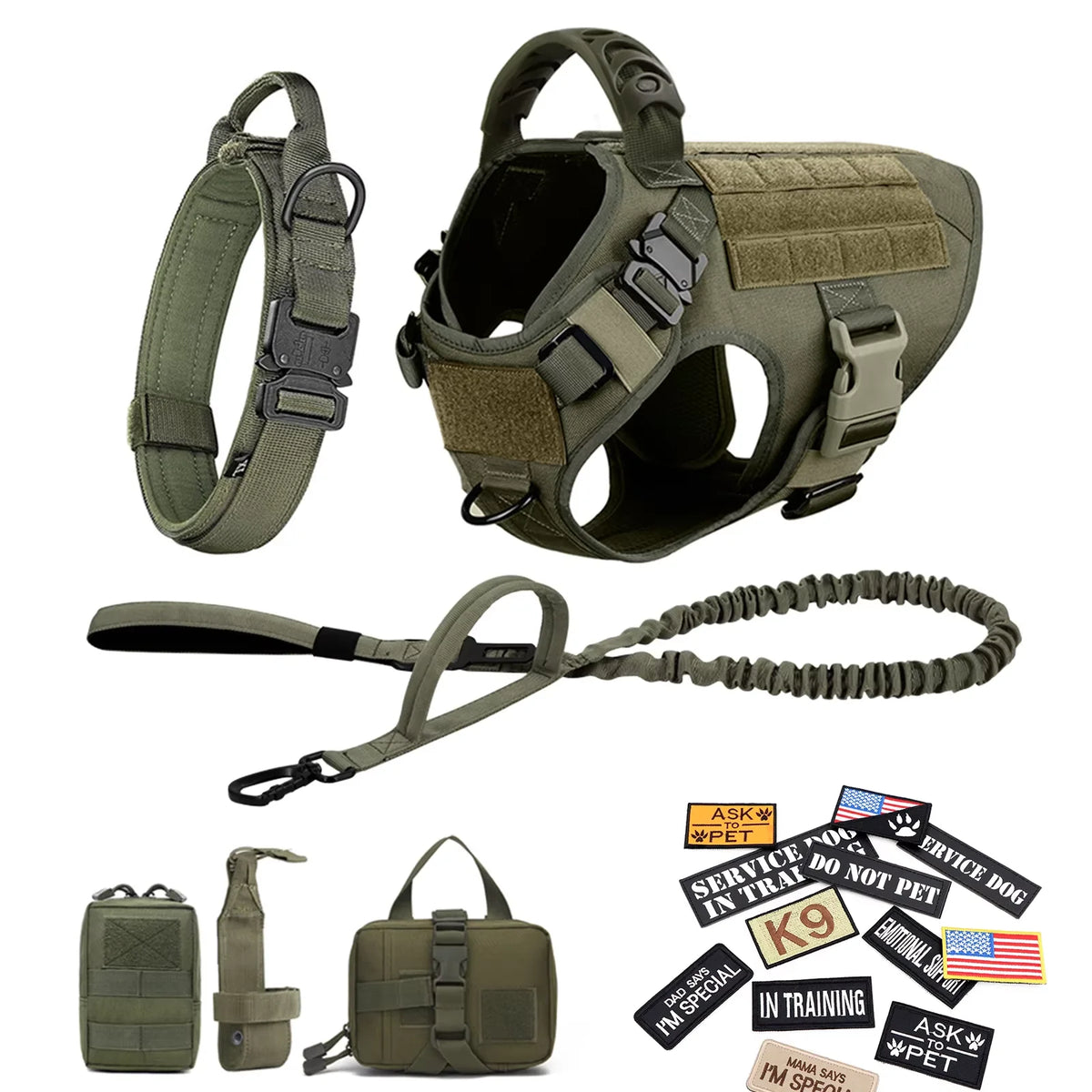 Petravel Padded Tactical Dog Harness Vest With Quick Release