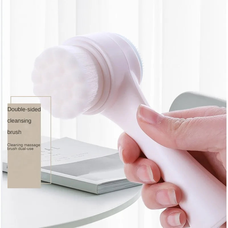 Silicone Double Sided Facial Brush For Exfoliation And Cleansing