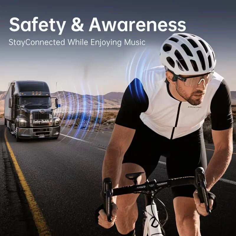 Open Ear Bone Conduction Headphones With Microphone For Running