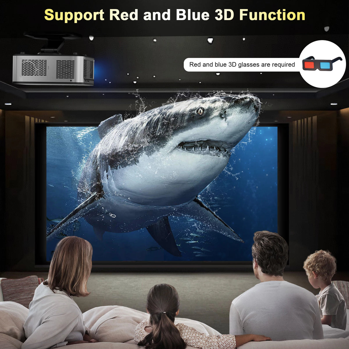 HORLAT 4K Android Smart WiFi Portable Home Theater Projector