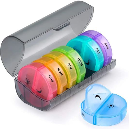 Weekly Medicine Storage Organizer Pill Box Holder Container