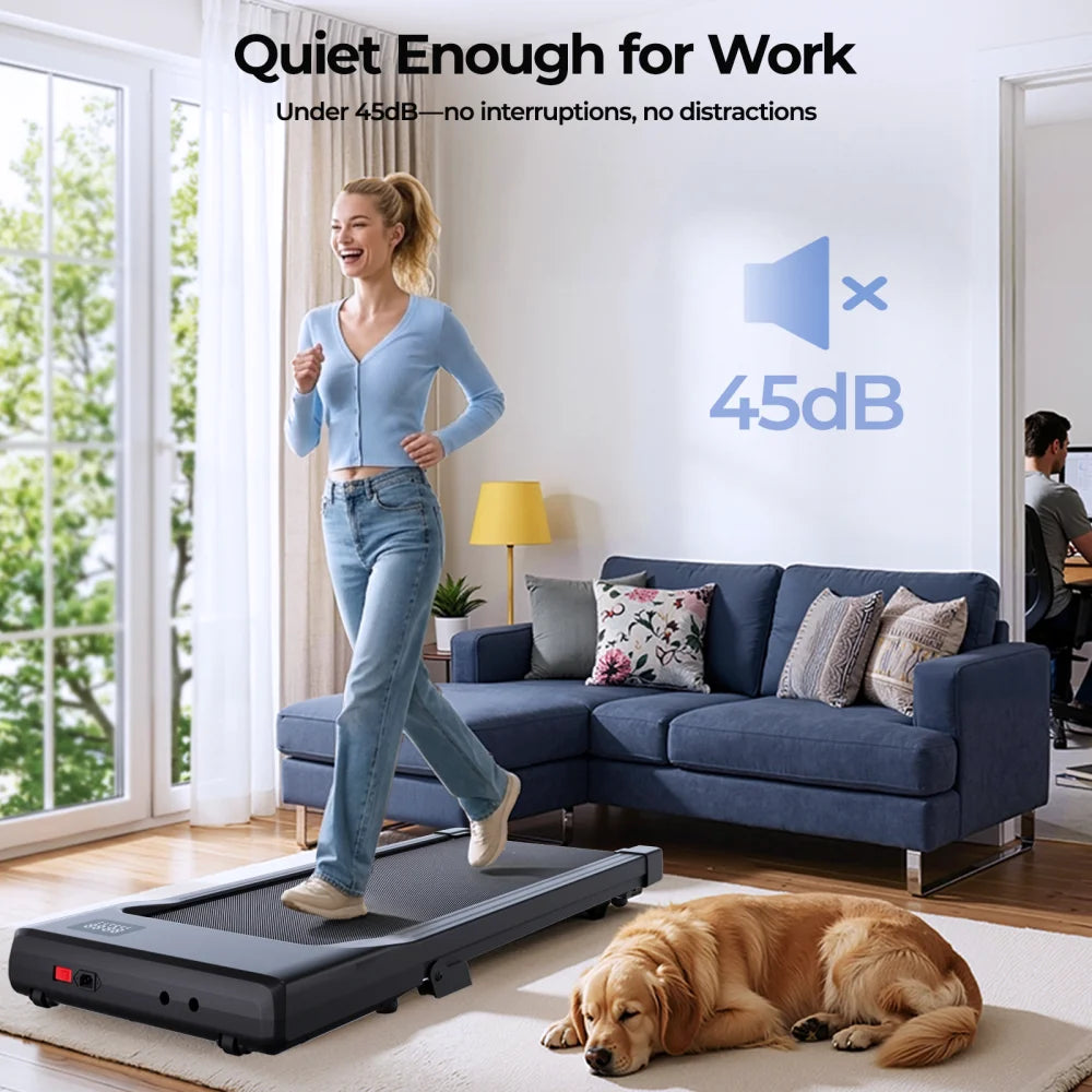 Lacuffy Under Desk Treadmill Walking Pad Exercise Machine Remote Control