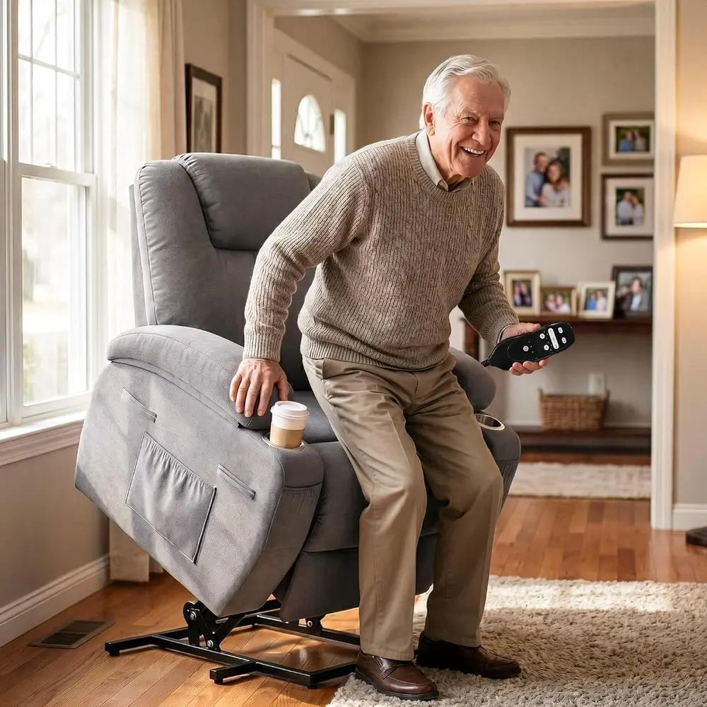 Power Lift Recliner Chair With Massage And Remote Control