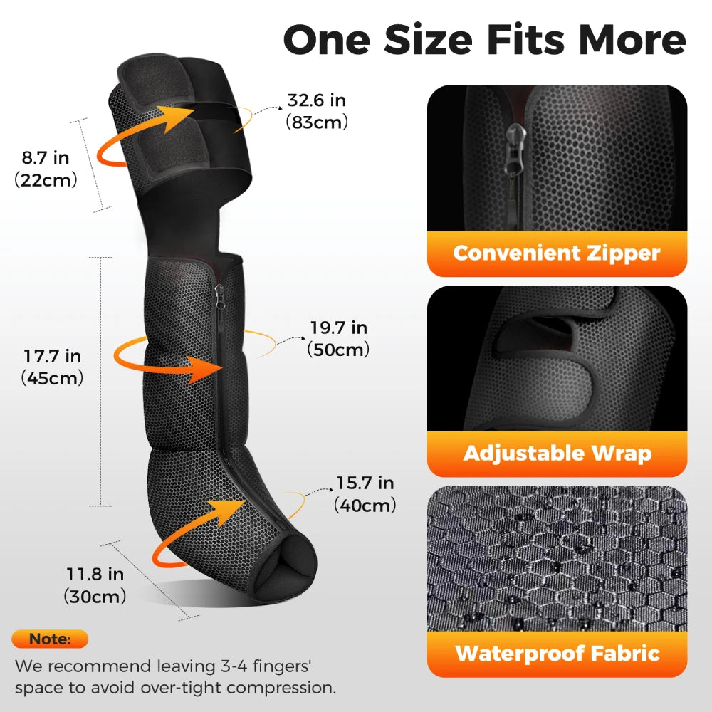 Nekteck Air Compression Leg Massager With Heat For Pain Relief