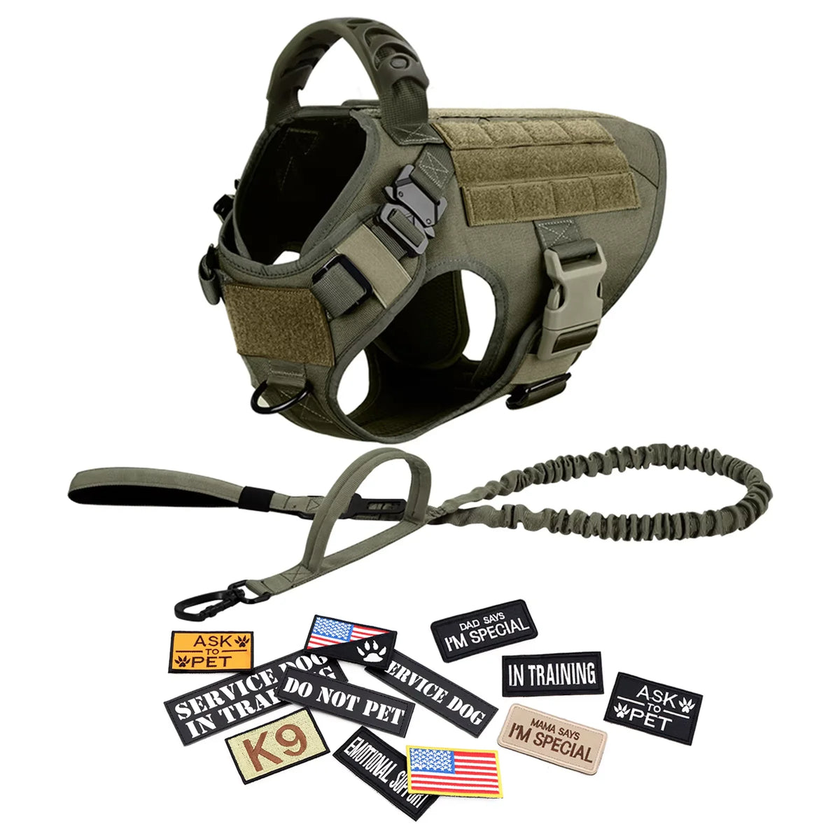 Petravel Padded Tactical Dog Harness Vest With Quick Release