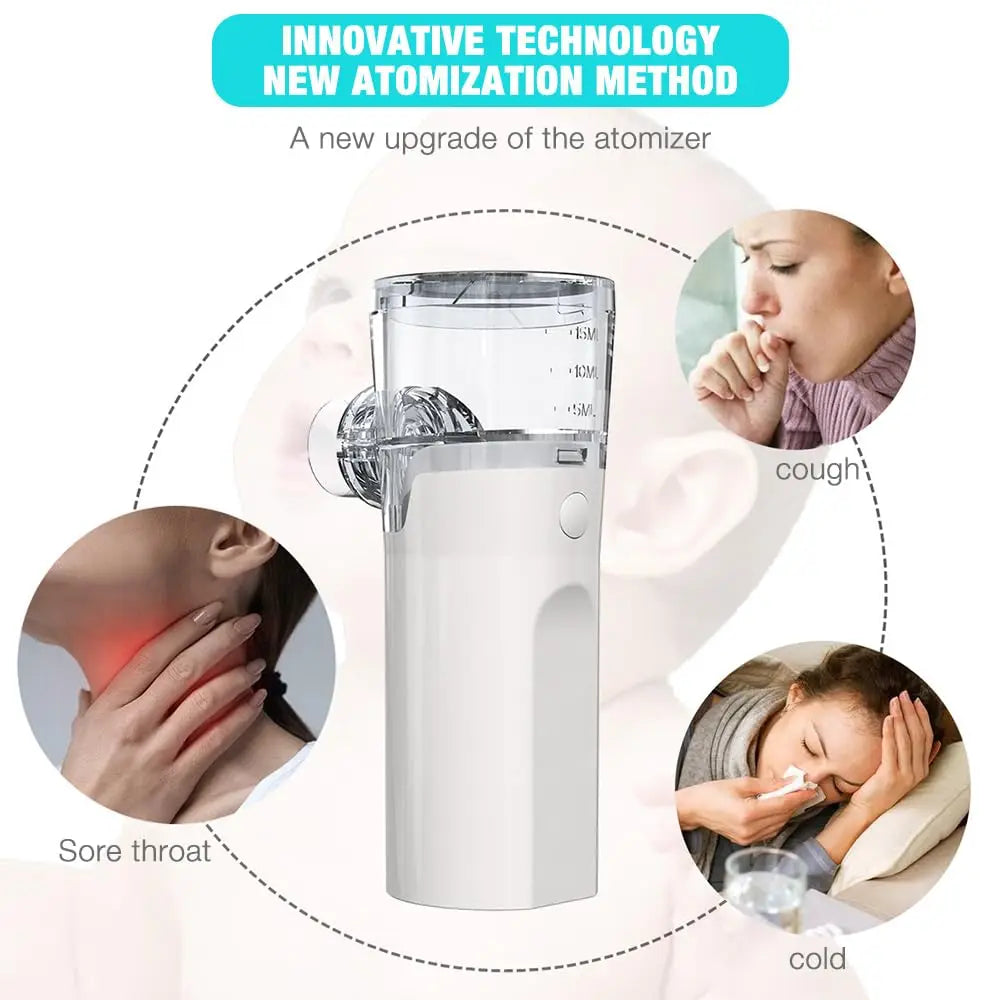 Quiet Portable USB Rechargeable Cool Mist Steam Inhaler