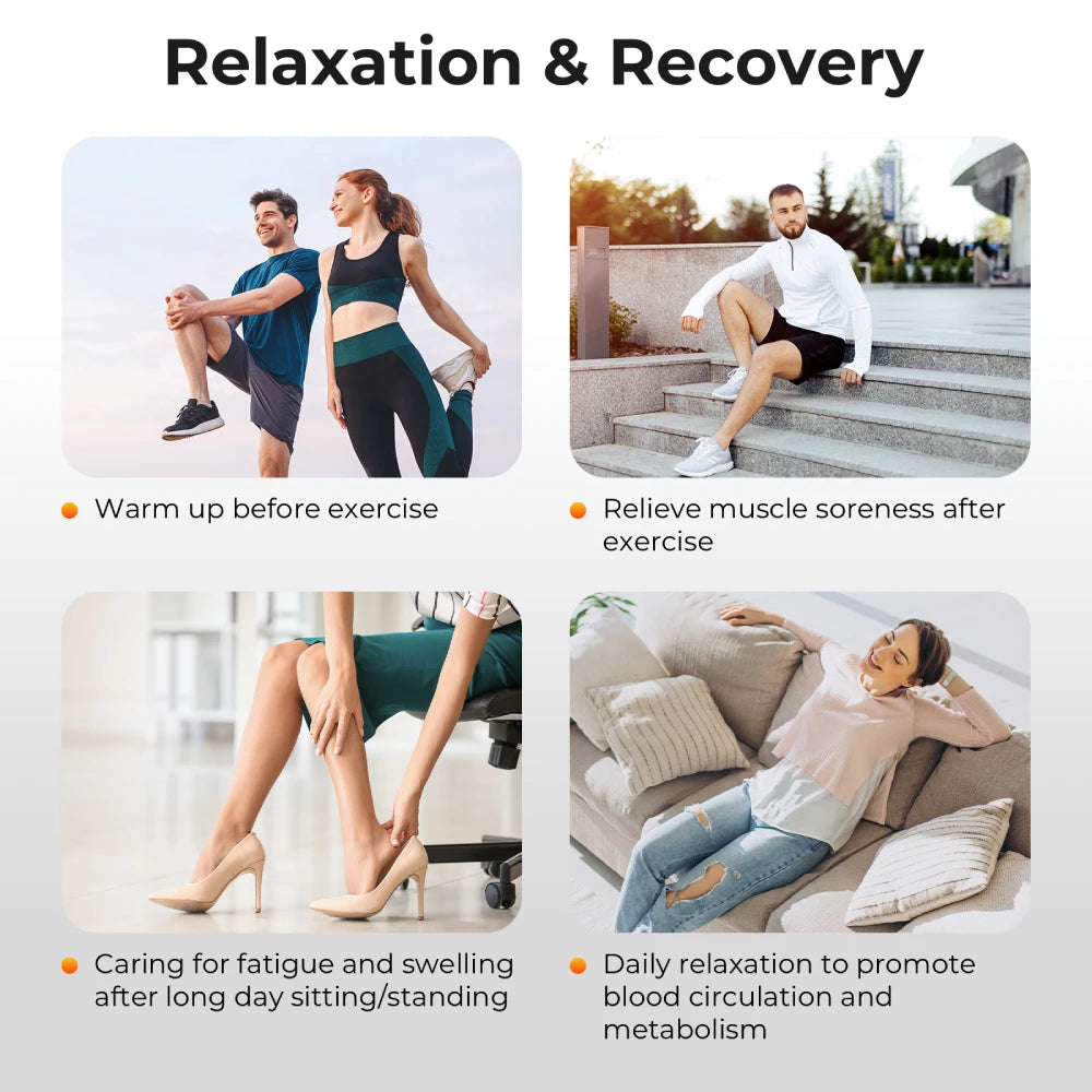 Nekteck Air Compression Leg Massager With Heat For Pain Relief