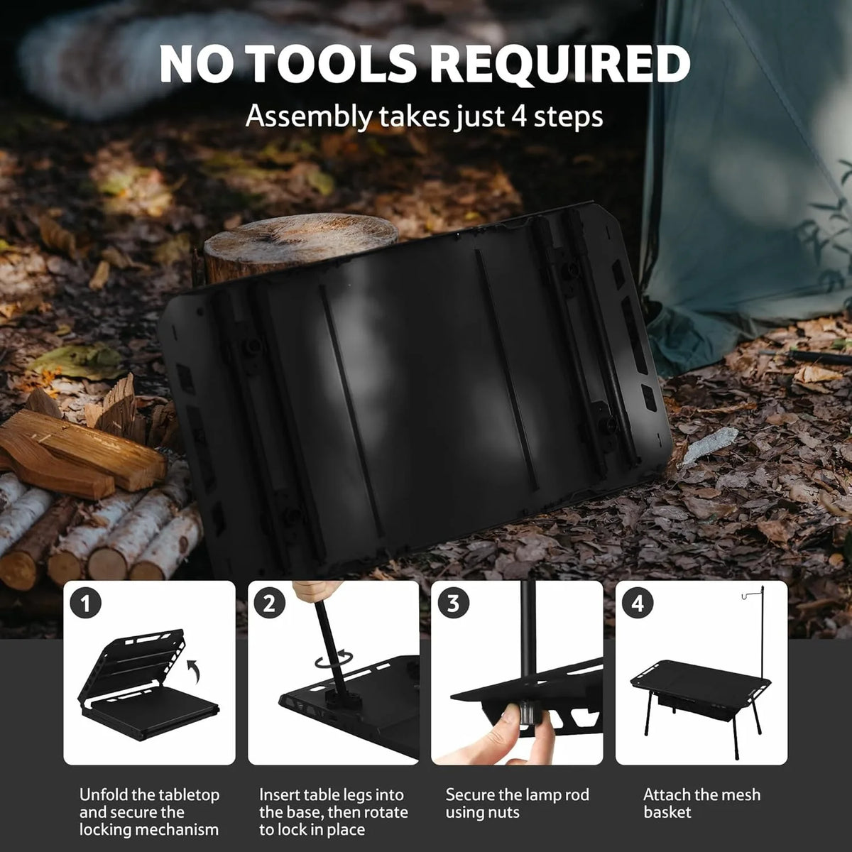 Naturehike H02 IGT Height Adjustable Camping Folding Table