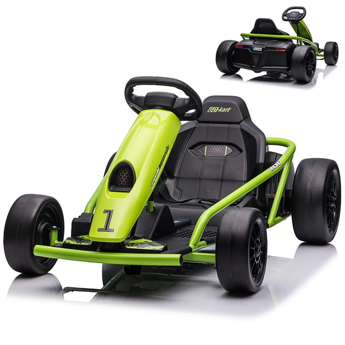 HiMiss 24V Electric Ride On Go Kart Kids Racing Toy