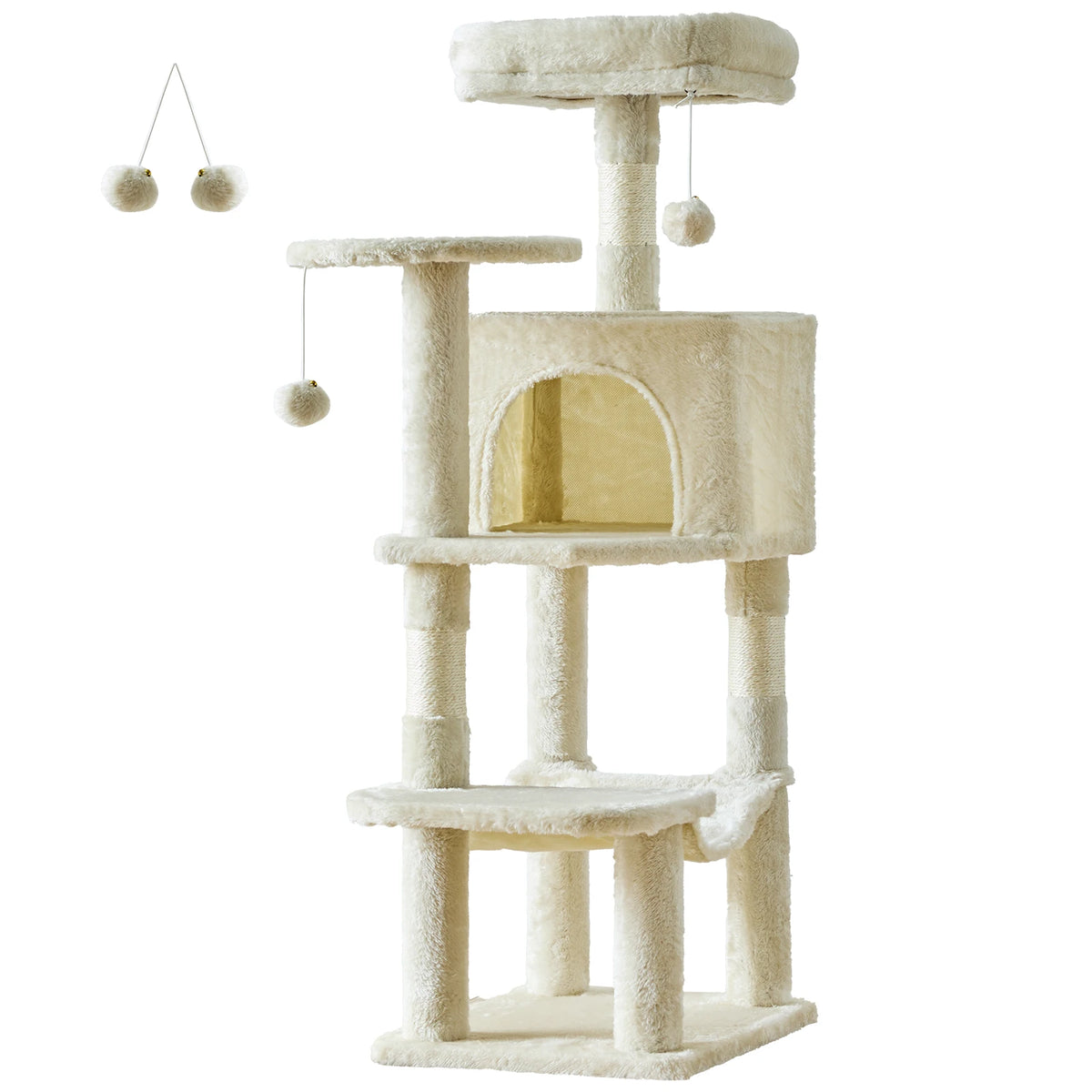 JHK Multifunctional Cat Tree With Natural Sisal Scratching Posts