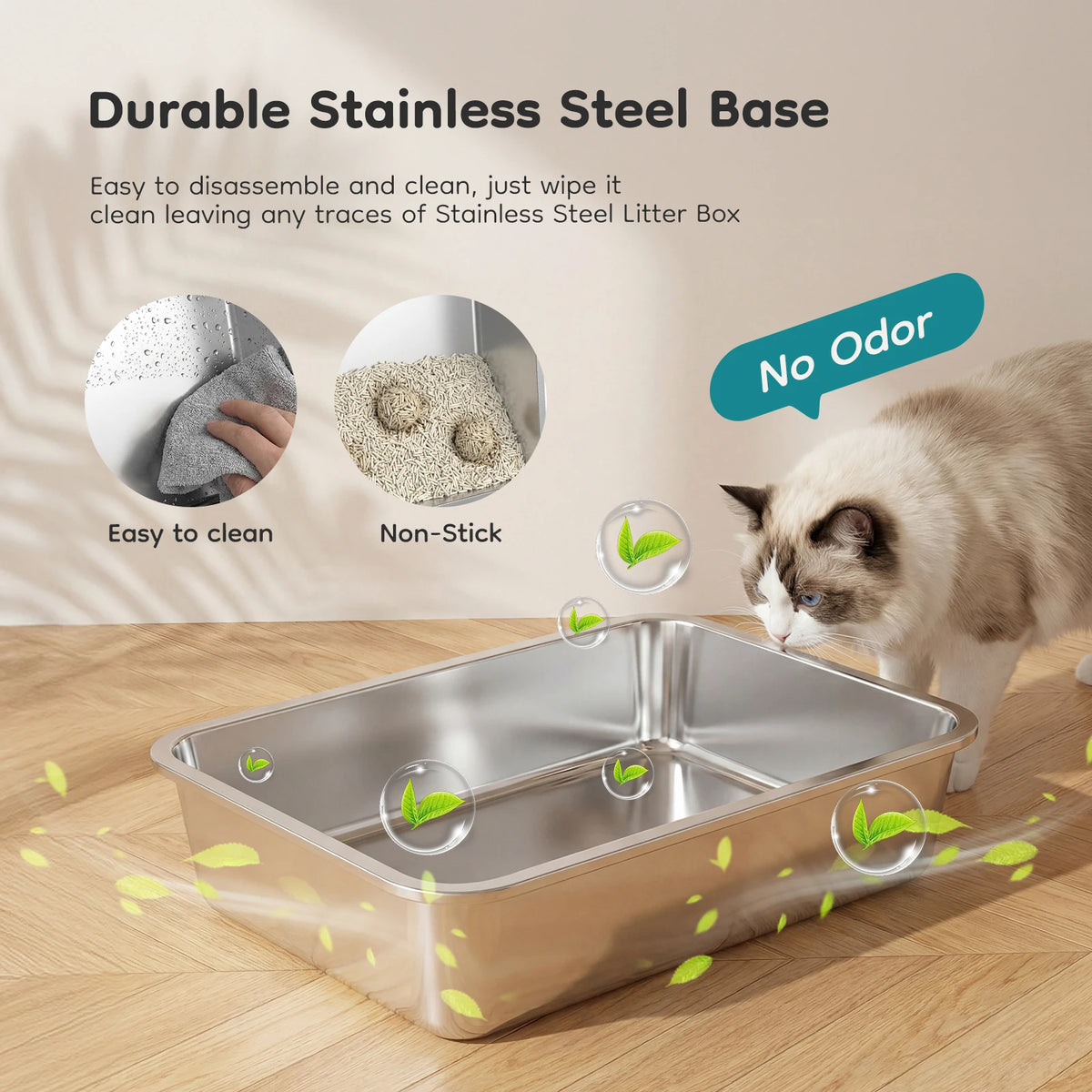 Premium Stainless Steel Fully Enclosed Cat Litter Box System