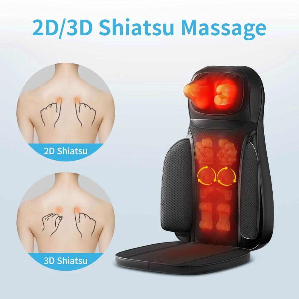 Himouta Shiatsu Neck Back Massager With Heat And Adjustable Chair
