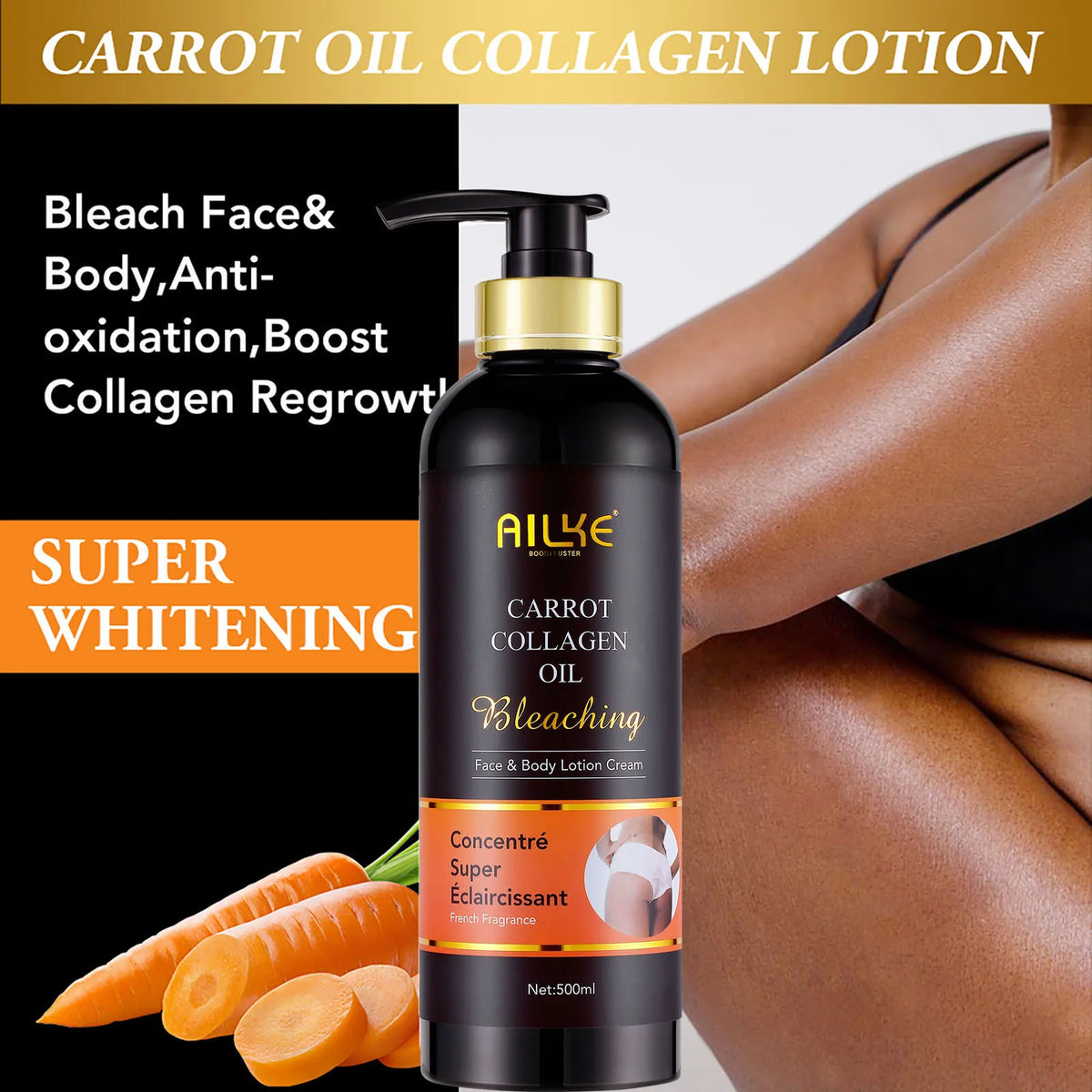 AILKE Collagen Whitening Set For All Skin Types, Lightening, Reduce Dark Spots, Freckles, Hyperpigmentation, Even Skin Tone