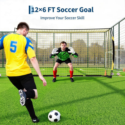 HiMISS Heavy Duty Foldable Soccer Goal For Backyard Training