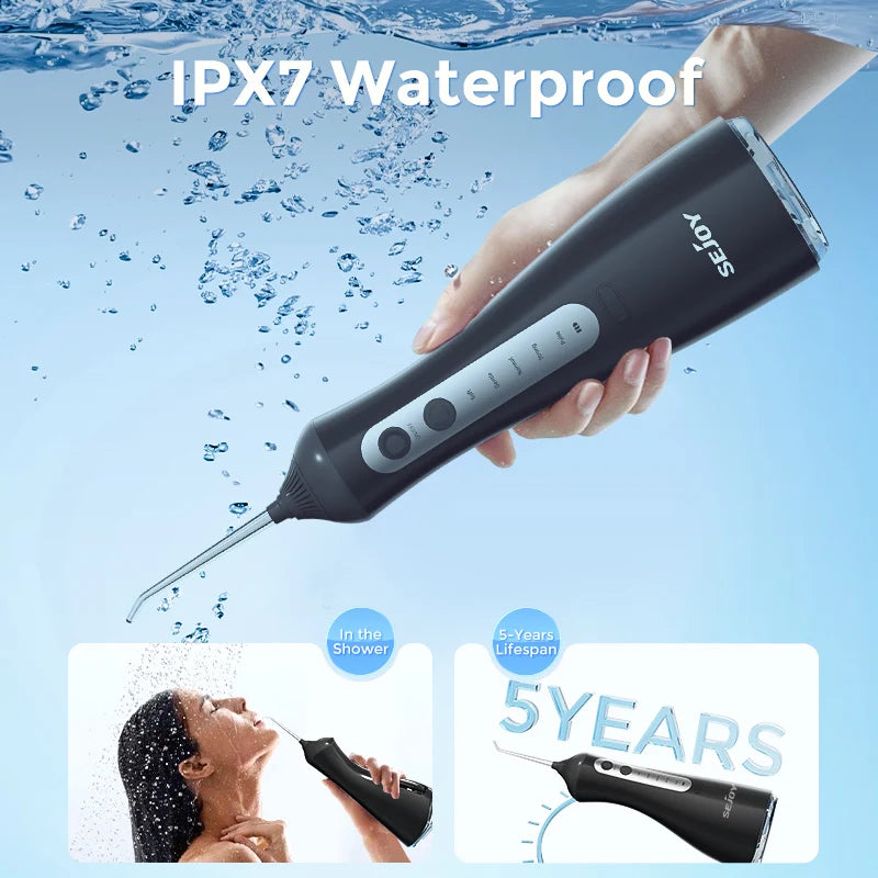 Sejoy Portable Cordless Water Flosser With Six Jet Modes