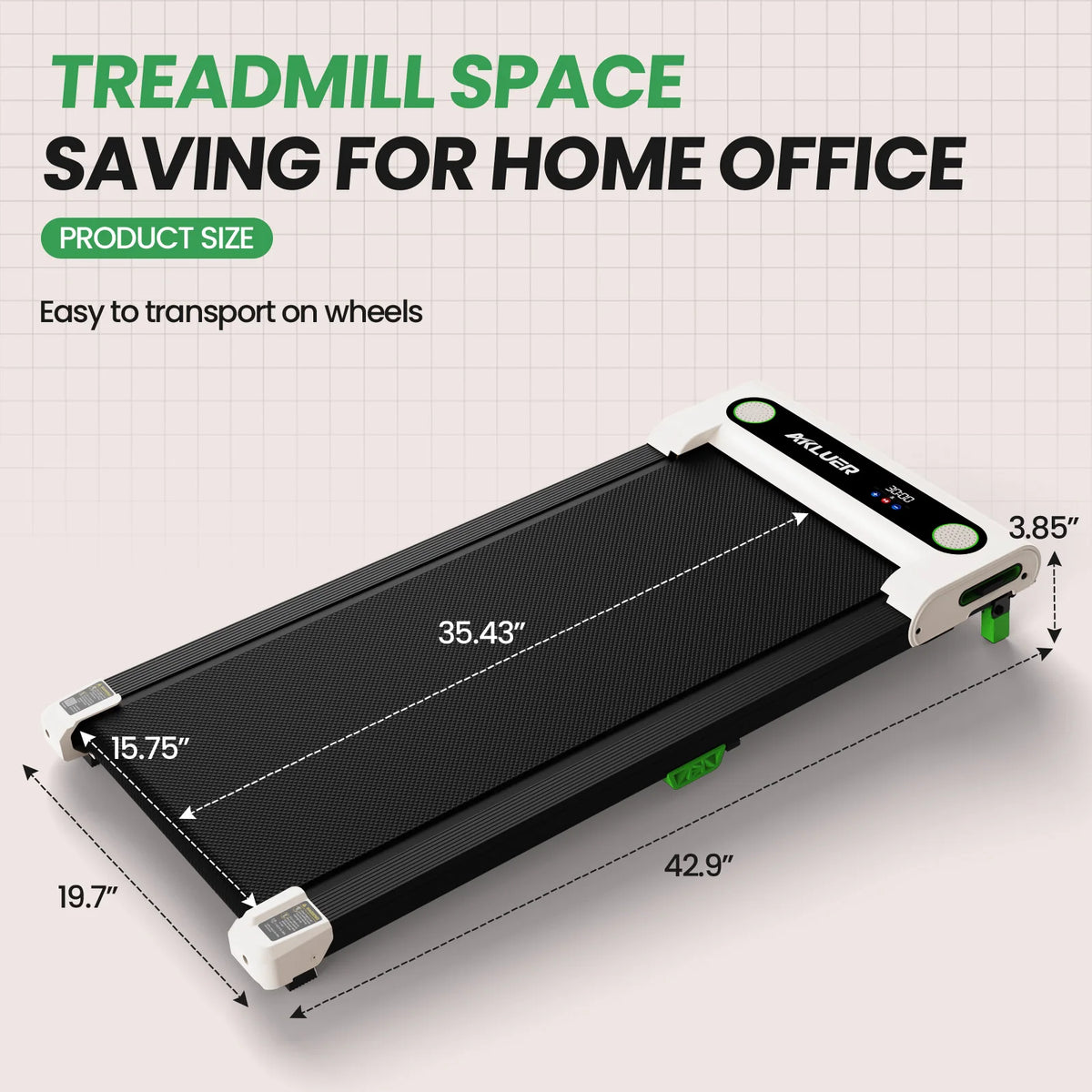 Akluer Walking Pad Treadmill With Adjustable Incline And Remote Control