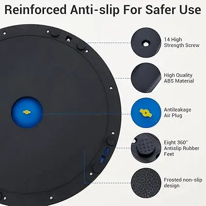 Half Exercise Ball With Non Slip Base And Resistance Bands