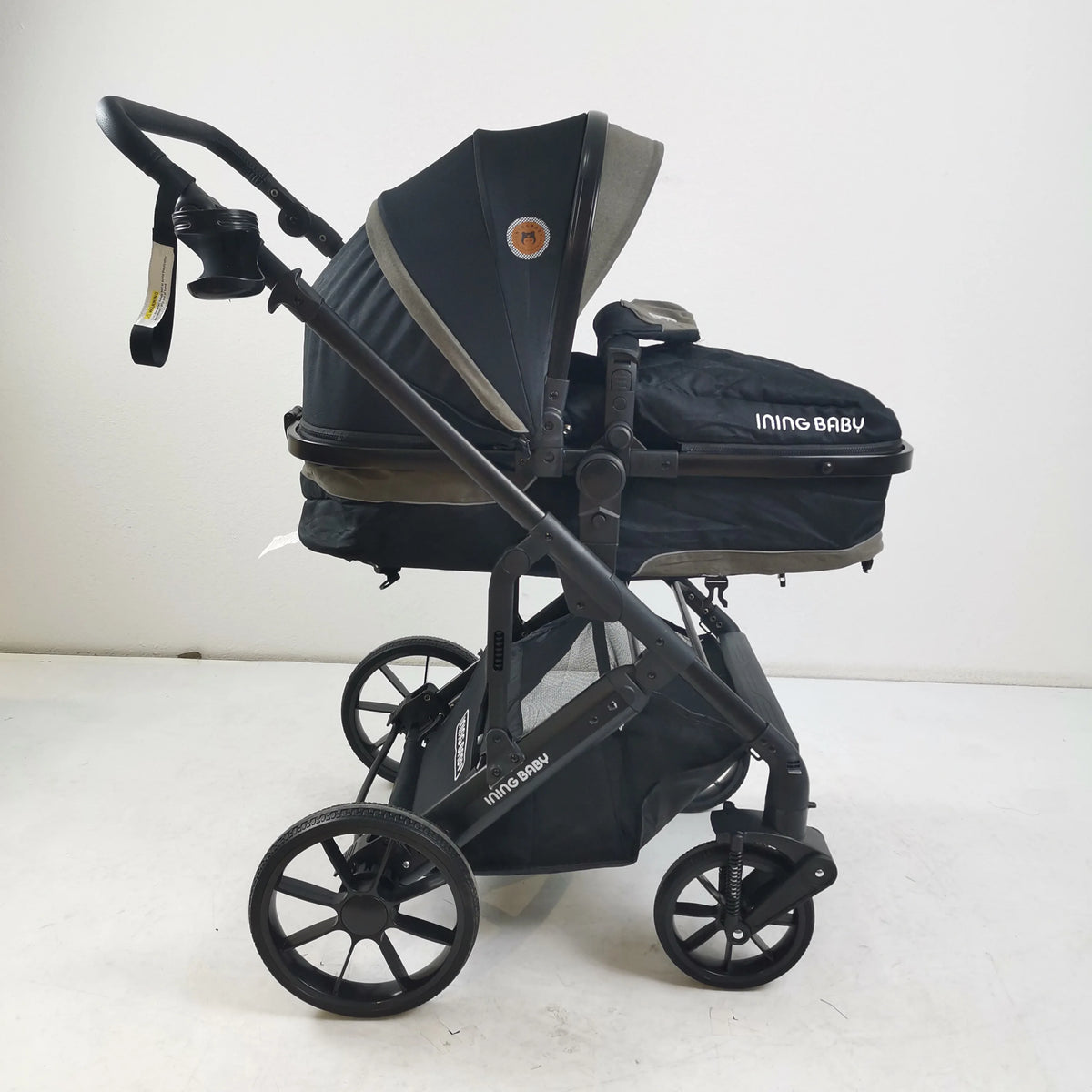 Foldable Baby Stroller With Reclining Seat And Shock Absorbent Wheels
