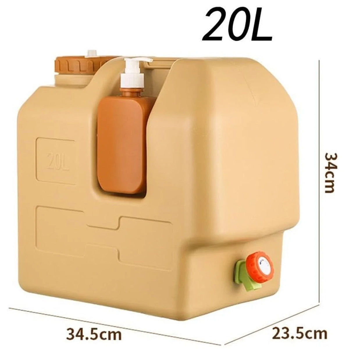 Portable Emergency Water Container With Spigot For Outdoor Adventures